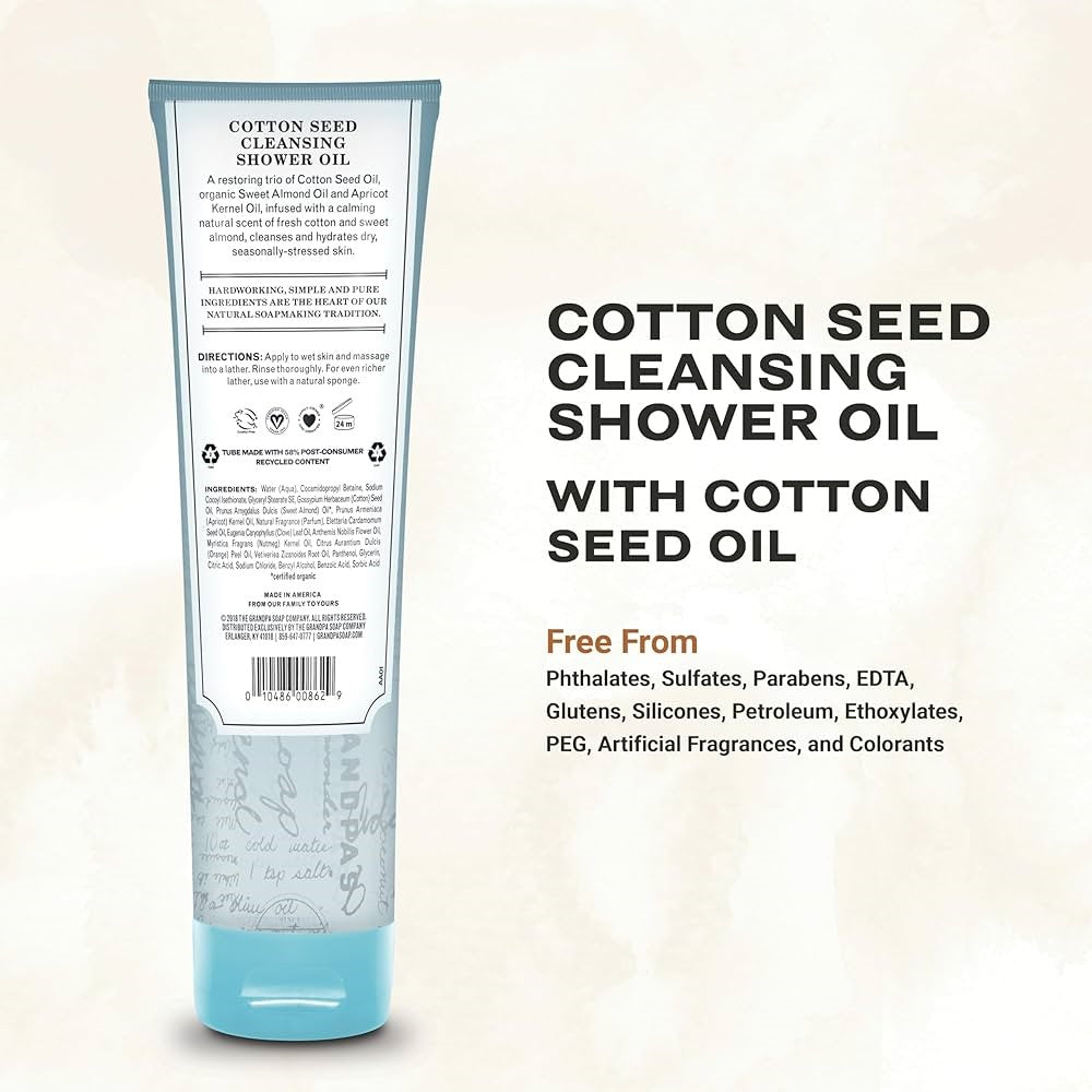 Cotton Seed Cleansing Shower Oil 9.5fl oz